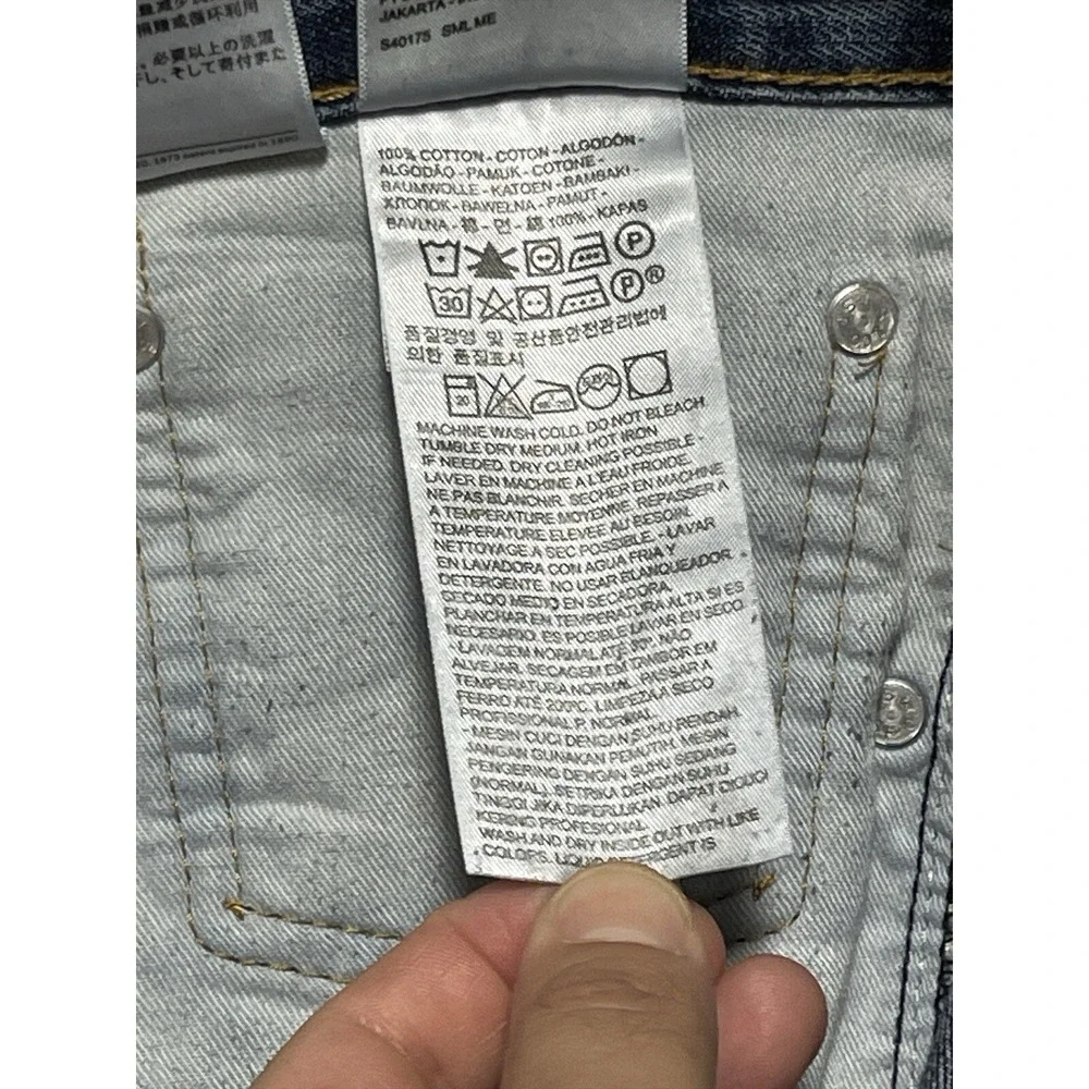 Levi's 527 Jeans Men 36 X32 Blue Denim Stone Wash Preppy Western‎ Bootcut Cowboy